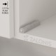 PUSH TO OPEN INDAUX / 2.25Kg ΔΥΝΑΜΗ / ΓΚΡΙ ΑΝΟΙΚΤΟ