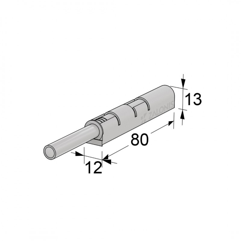 PUSH TO OPEN INDAUX / 2.25Kg ΔΥΝΑΜΗ / ΓΚΡΙ ΑΝΟΙΚΤΟ