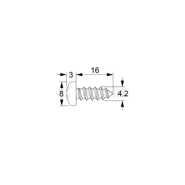 ΛΑΜΑΡΙΝΟΒΙΔΑ ΨΩΜΑΚΙ / 4.2x16 mm / ΓΑΛΒΑΝΙΖΕ