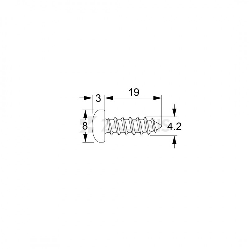 ΛΑΜΑΡΙΝΟΒΙΔΑ ΨΩΜΑΚΙ / 4.2x19 mm / ΓΑΛΒΑΝΙΖΕ