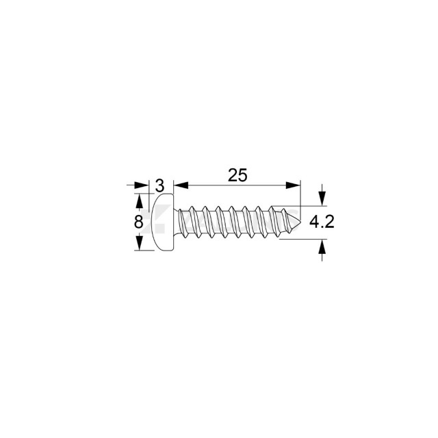 ΛΑΜΑΡΙΝΟΒΙΔΑ ΨΩΜΑΚΙ / 4.2x25 mm / ΓΑΛΒΑΝΙΖΕ