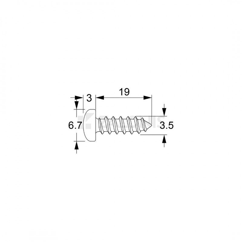 ΛΑΜΑΡΙΝΟΒΙΔΑ ΨΩΜΑΚΙ / 3.5x19 mm / ΓΑΛΒΑΝΙΖΕ