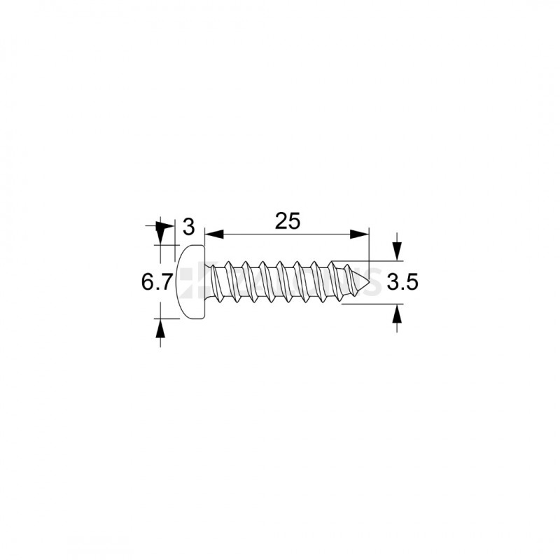 ΛΑΜΑΡΙΝΟΒΙΔΑ ΨΩΜΑΚΙ / 3.5x25 mm / ΓΑΛΒΑΝΙΖΕ