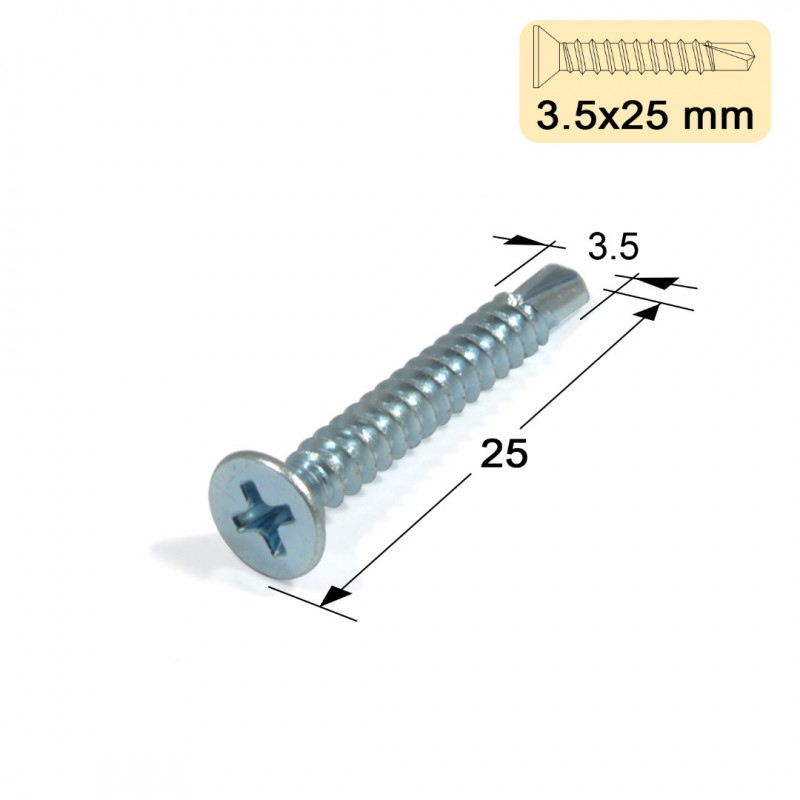 ΤΡΥΠΑΝΟΒΙΔΕΣ ΑΥΤΟΔΙΑΤΡΗΤΕΣ / 3.5x25 mm / ΓΑΛΒΑΝΙΖΕ