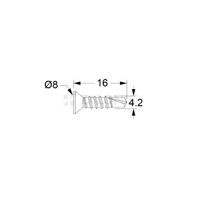 ΤΡΥΠΑΝΟΒΙΔΕΣ ΑΥΤΟΔΙΑΤΡΗΤΕΣ / 4.2x16 mm / ΓΑΛΒΑΝΙΖΕ