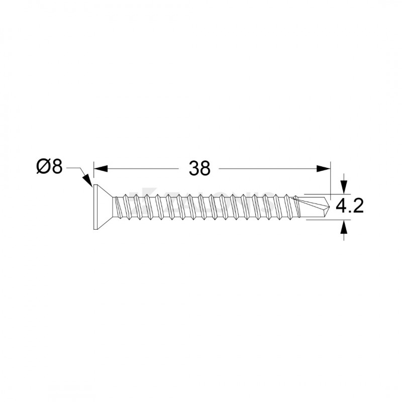 ΤΡΥΠΑΝΟΒΙΔΕΣ ΑΥΤΟΔΙΑΤΡΗΤΕΣ / 4.2x38 mm / ΓΑΛΒΑΝΙΖΕ