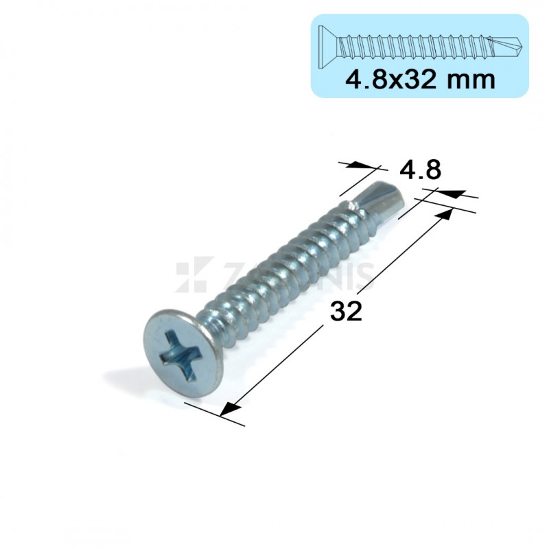 ΤΡΥΠΑΝΟΒΙΔΕΣ ΑΥΤΟΔΙΑΤΡΗΤΕΣ / 4.8x32 mm / ΓΑΛΒΑΝΙΖΕ