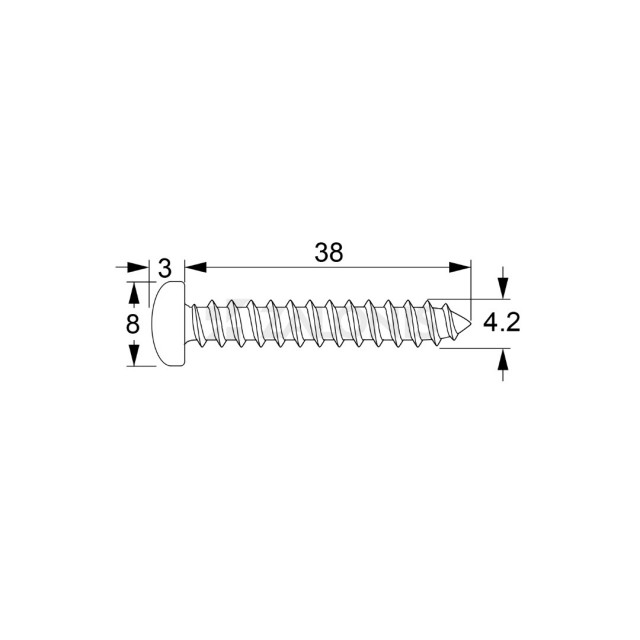 ΛΑΜΑΡΙΝΟΒΙΔΑ ΨΩΜΑΚΙ / 4.2x38 mm / ΓΑΛΒΑΝΙΖΕ