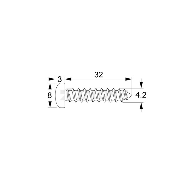 ΛΑΜΑΡΙΝΟΒΙΔΑ ΨΩΜΑΚΙ / 4.2x32 mm / ΓΑΛΒΑΝΙΖΕ