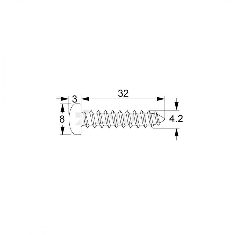 ΛΑΜΑΡΙΝΟΒΙΔΑ ΨΩΜΑΚΙ / 4.2x32 mm / ΓΑΛΒΑΝΙΖΕ