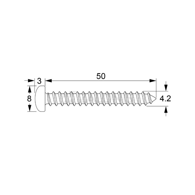 ΛΑΜΑΡΙΝΟΒΙΔΑ ΨΩΜΑΚΙ / 4.2x50 mm / ΓΑΛΒΑΝΙΖΕ