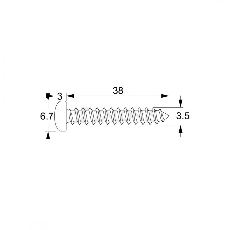 ΛΑΜΑΡΙΝΟΒΙΔΑ ΨΩΜΑΚΙ / 3.5x38 mm / ΓΑΛΒΑΝΙΖΕ