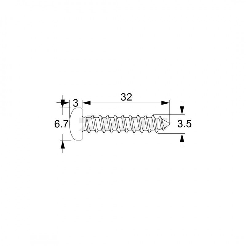 ΛΑΜΑΡΙΝΟΒΙΔΑ ΨΩΜΑΚΙ / 3.5x32 mm / ΓΑΛΒΑΝΙΖΕ