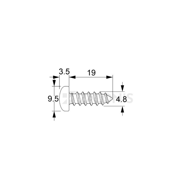 ΛΑΜΑΡΙΝΟΒΙΔΑ ΨΩΜΑΚΙ / 4.8x19 mm / ΓΑΛΒΑΝΙΖΕ