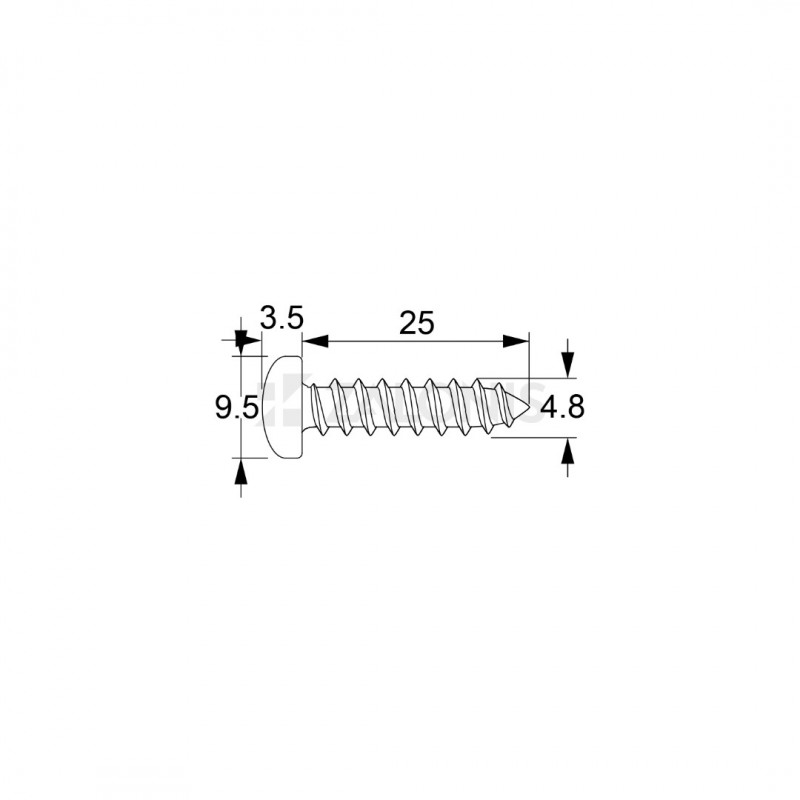 ΛΑΜΑΡΙΝΟΒΙΔΑ ΨΩΜΑΚΙ / 4.8x25 mm / ΓΑΛΒΑΝΙΖΕ