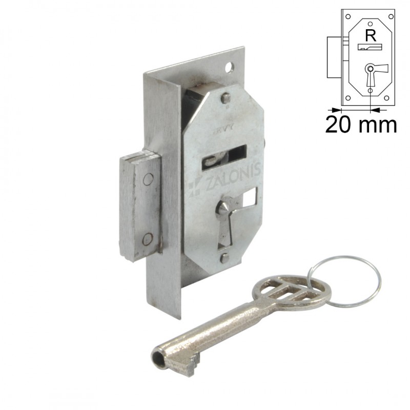 FURNITURE INTERNAL MOUNTING LOCK 20mm / RIGHT INTERNAL MOUNTING LOCKS