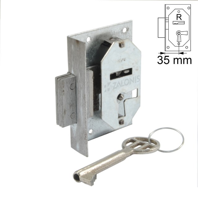FURNITURE INTERNAL MOUNTING LOCK 35mm / RIGHT