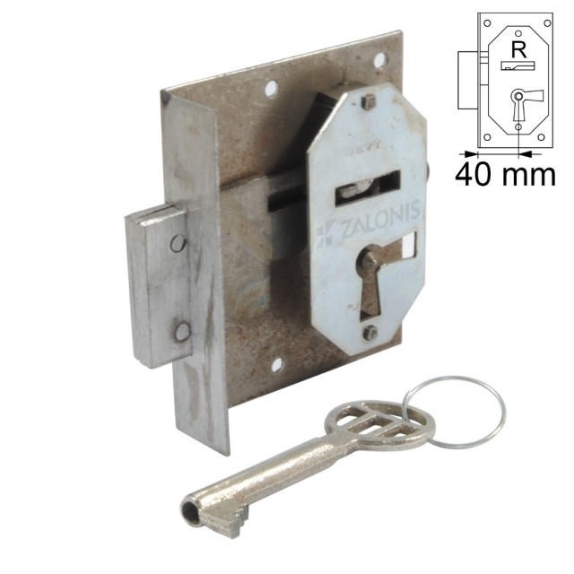 FURNITURE INTERNAL MOUNTING LOCK 40mm / RIGHT