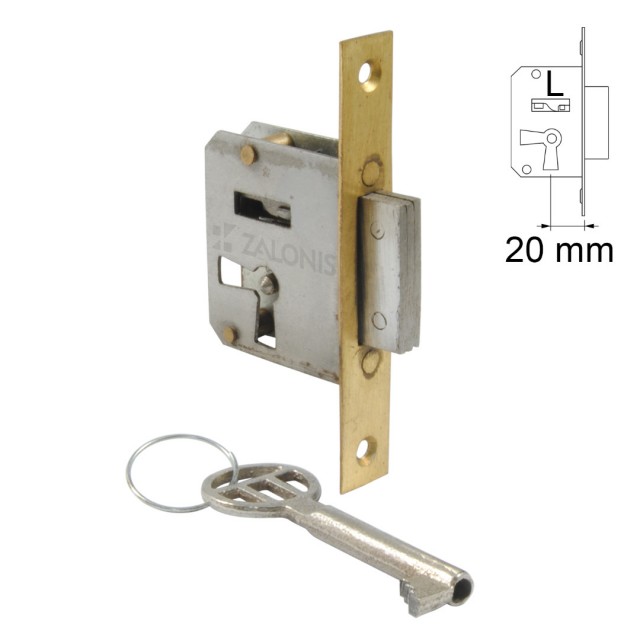 FURNITURE BUILT-IN LOCK 20mm / LEFT