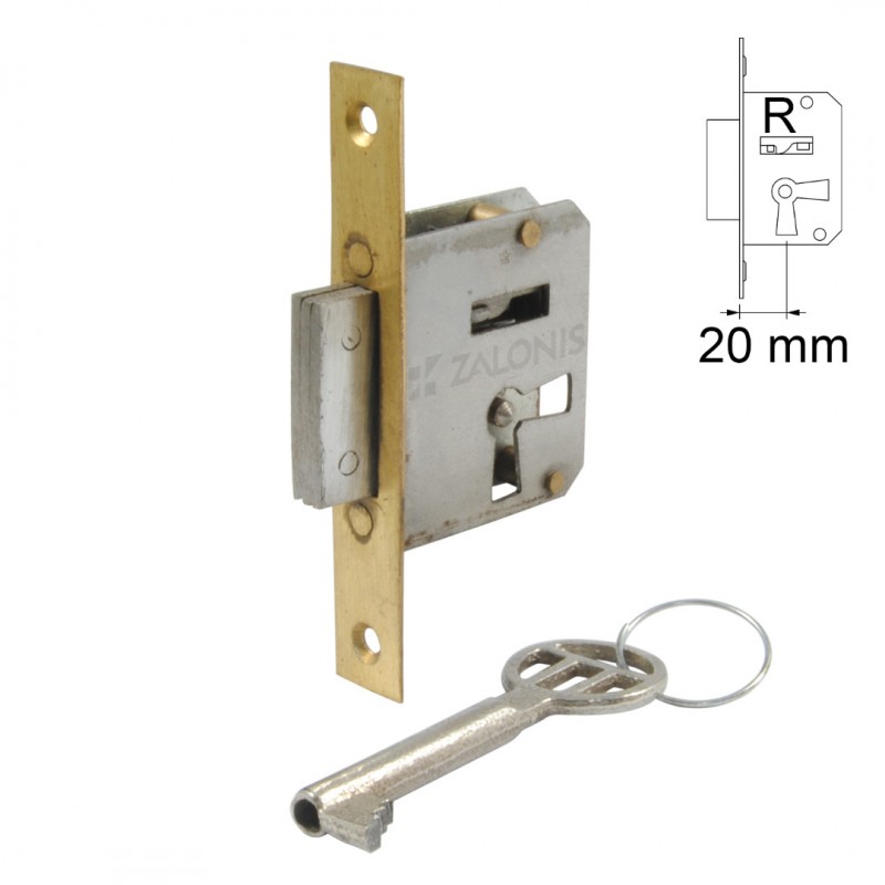 FURNITURE BUILT-IN LOCK 20mm / RIGHT BUILT-IN LOCKS