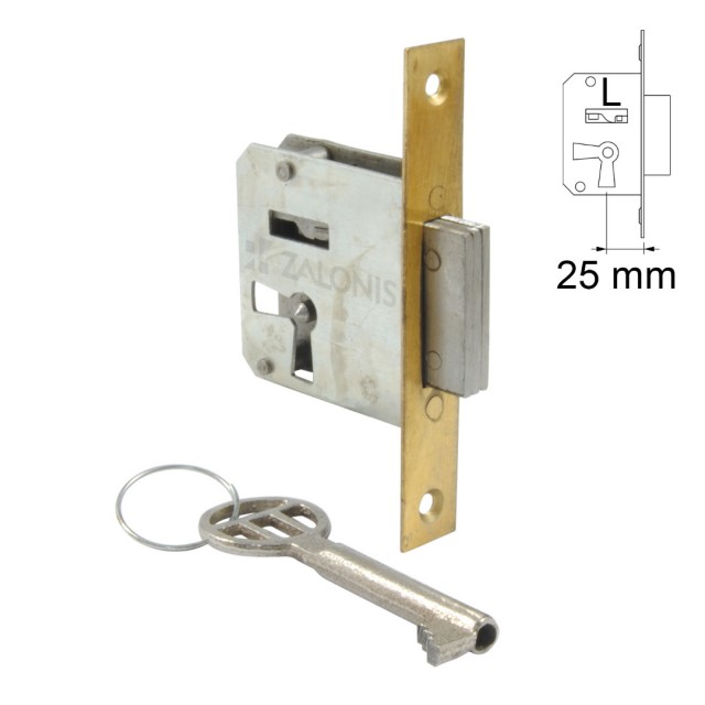 FURNITURE BUILT-IN LOCK 25mm / LEFT