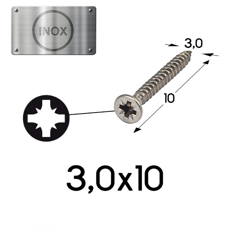 ΝΟΒΟΠΑΝΟΒΙΔΕΣ 3,0x10 ΑΝΟΞΕΙΔΩΤΕΣ ΒΙΔΕΣ ΓΙΑ ΞΥΛΟ
