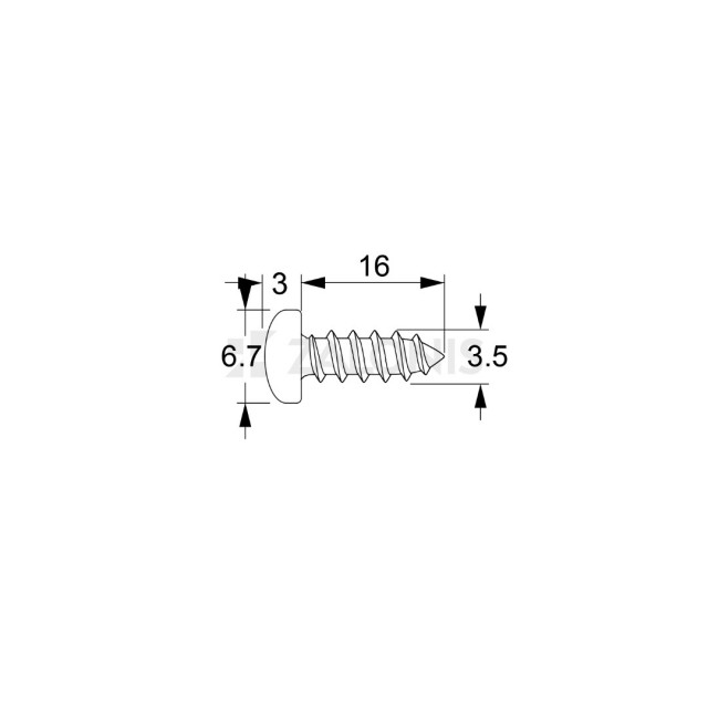 ΛΑΜΑΡΙΝΟΒΙΔΑ ΨΩΜΑΚΙ / 3.5x16 mm / ΓΑΛΒΑΝΙΖΕ