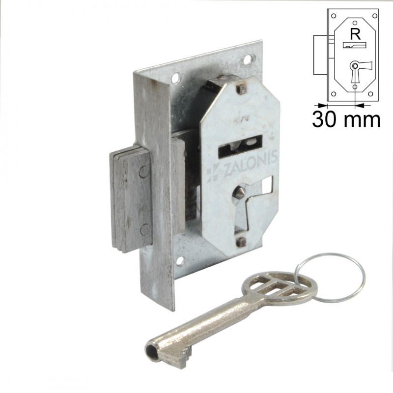 FURNITURE INTERNAL MOUNTING LOCK 30mm / RIGHT INTERNAL MOUNTING LOCKS