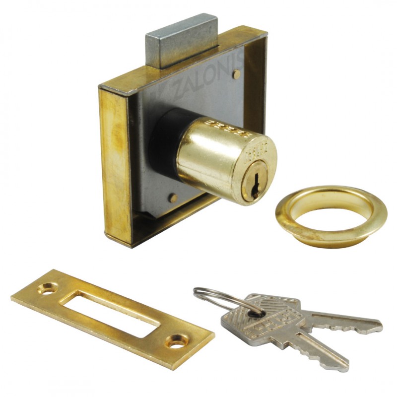 SECURITY BOX FURNITURE LOCK 35mm / GOLD