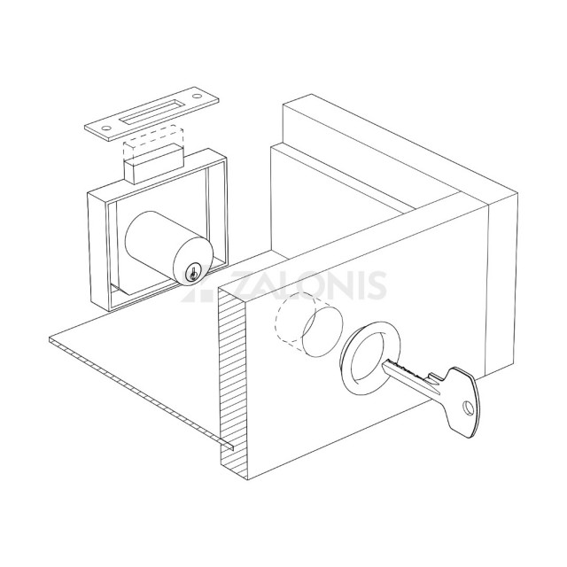 ΚΛΕΙΔΑΡΙΑ ΕΠΙΠΛΟΥ ΚΟΥΤΙΑΣΤΗ ΑΣΦΑΛΕΙΑΣ 40mm / ΝΙΚΕΛ