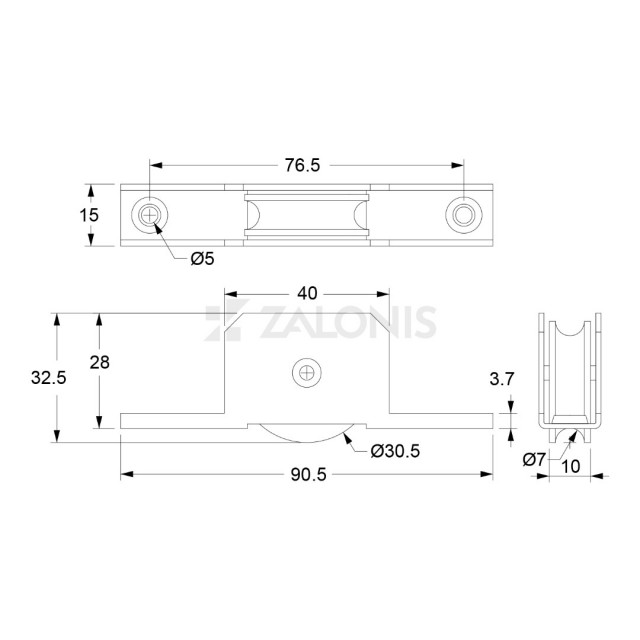 ROLLER WHEEL D.30 / 25kg