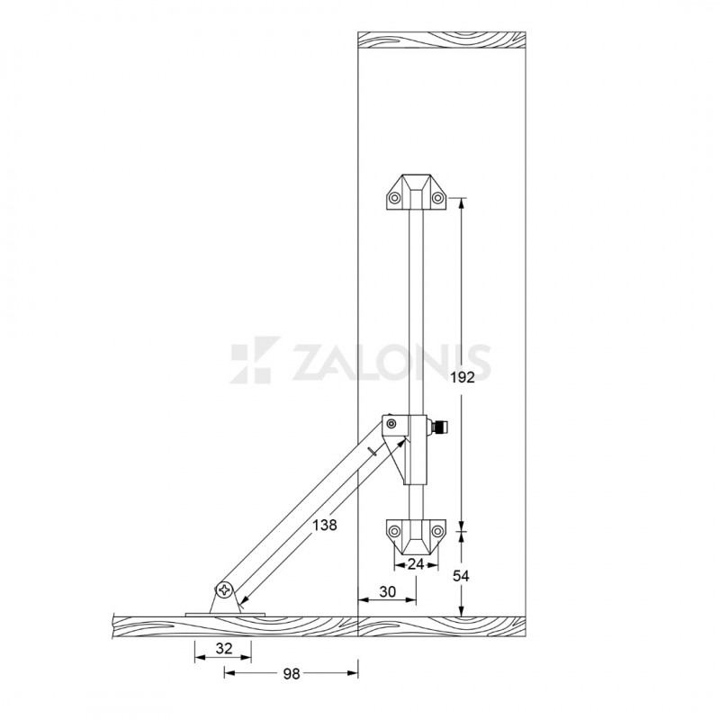 BAR DOOR LID STAY MECHANICAL LIFTING HINGES