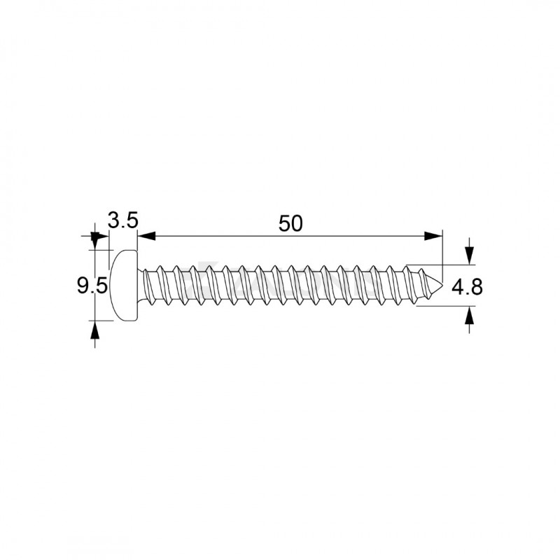 ΛΑΜΑΡΙΝΟΒΙΔΑ ΨΩΜΑΚΙ / 4.8x50 mm / ΓΑΛΒΑΝΙΖΕ