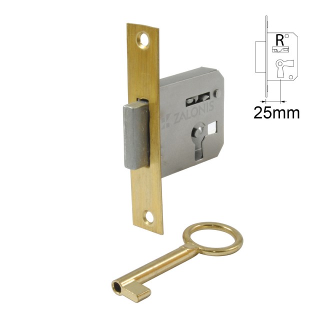 FURNITURE BUILT-IN LOCK 25mm / RIGHT