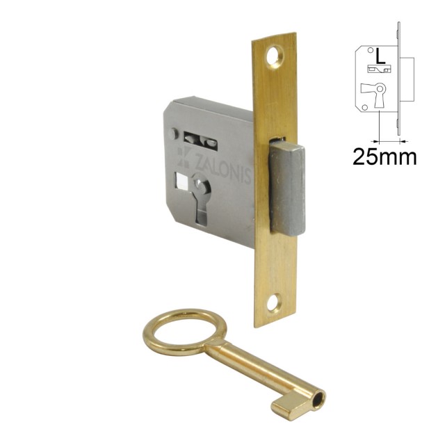 FURNITURE BUILT-IN LOCK 25mm / LEFT