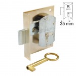 FURNITURE INTERNAL MOUNTING LOCK 35mm / GOLD / RIGHT