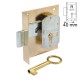 FURNITURE INTERNAL MOUNTING LOCK 40mm / GOLD / RIGHT