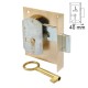 FURNITURE INTERNAL MOUNTING LOCK 40mm / GOLD / LEFT
