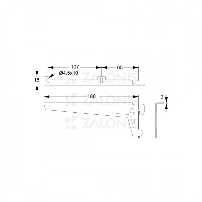 ΒΡΑΧΙΩΝΑΣ ELEMENT SYSTEM ΓΩΝΙΑΚΟΣ 180 mm (ΑΡ&ΔΕ) / ΜΑΥΡΟ