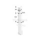 FURNITURE SLIDING BARN DOOR RAIL 152cm / BLACK / D.54