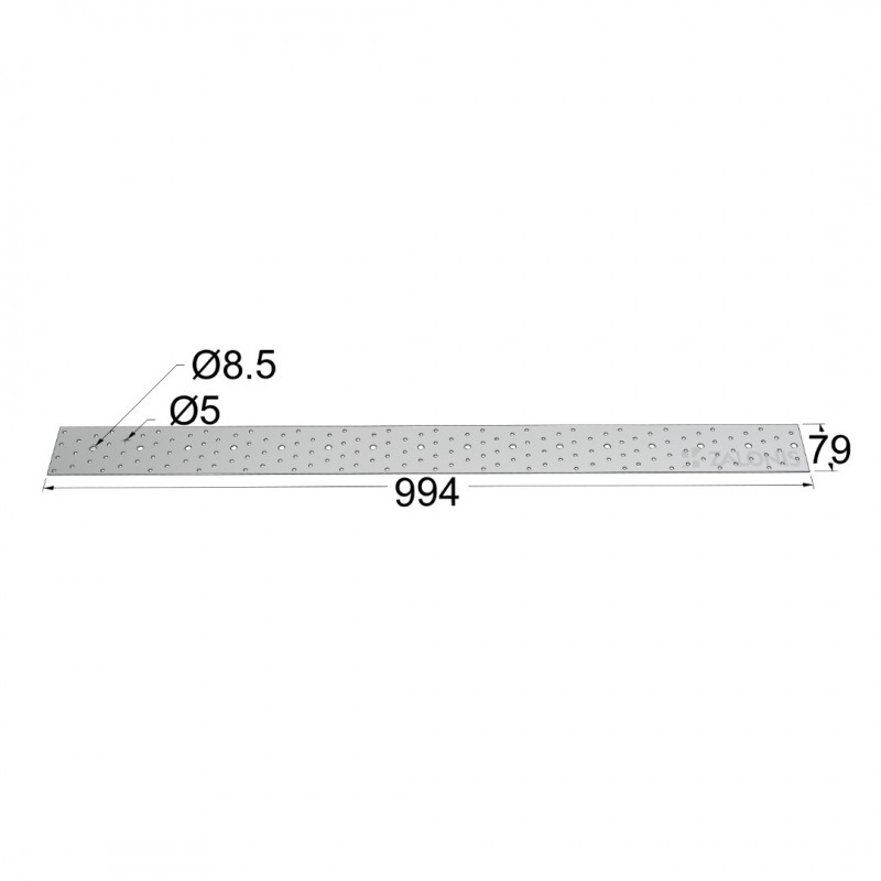 ΛΑΜΑΚΙ ΦΑΡΔΥ m.273 / 1000x80 mm / ΓΑΛΒΑΝΙΖΕ