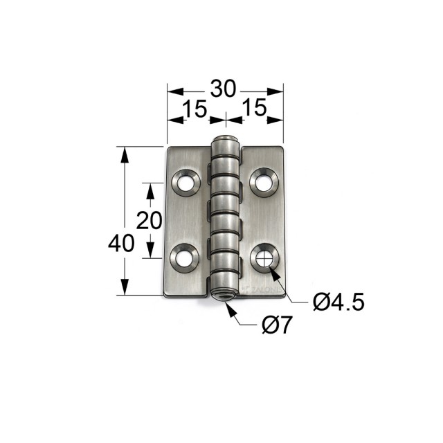 ΜΕΝΤΕΣΕΣ ΠΛΑΚΕ / ΙΝΟΞ 304/A2 / 40x30 mm