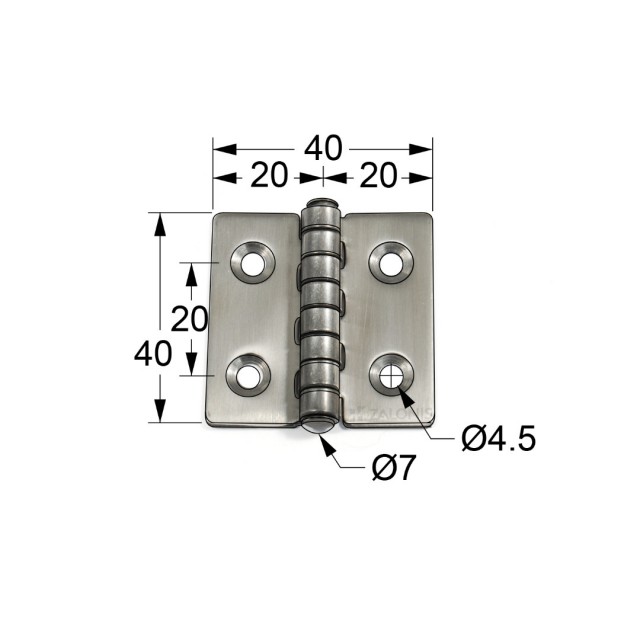 ΜΕΝΤΕΣΕΣ ΠΛΑΚΕ / ΙΝΟΞ 304/A2 / 40x40 mm