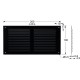 AIR VENTILATION GRILLE COVER 10x20cm / BLACK EXTERNAL VENTILATION GRILLES