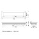 RECTANGULAR CABLE GROMMET / 180x51 mm / MATT BLACK