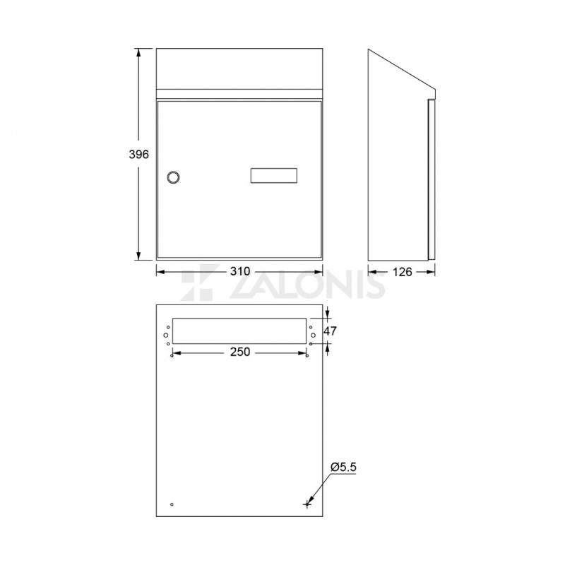 LETTERBOX RCP  / ANTHRACITE