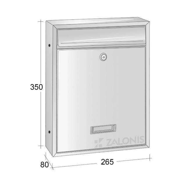 LETTERBOX QUADRA / MATT INOX / STAINELESS STEEL