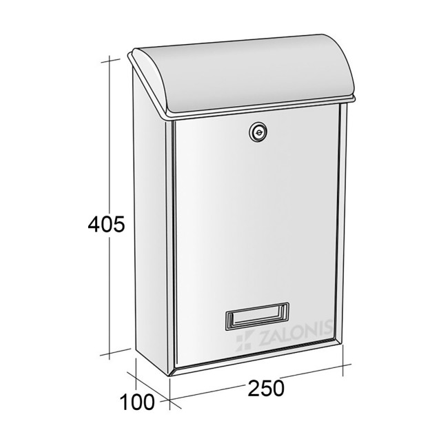 LETTERBOX VILLA / MATT INOX / STAINLESS STEEL