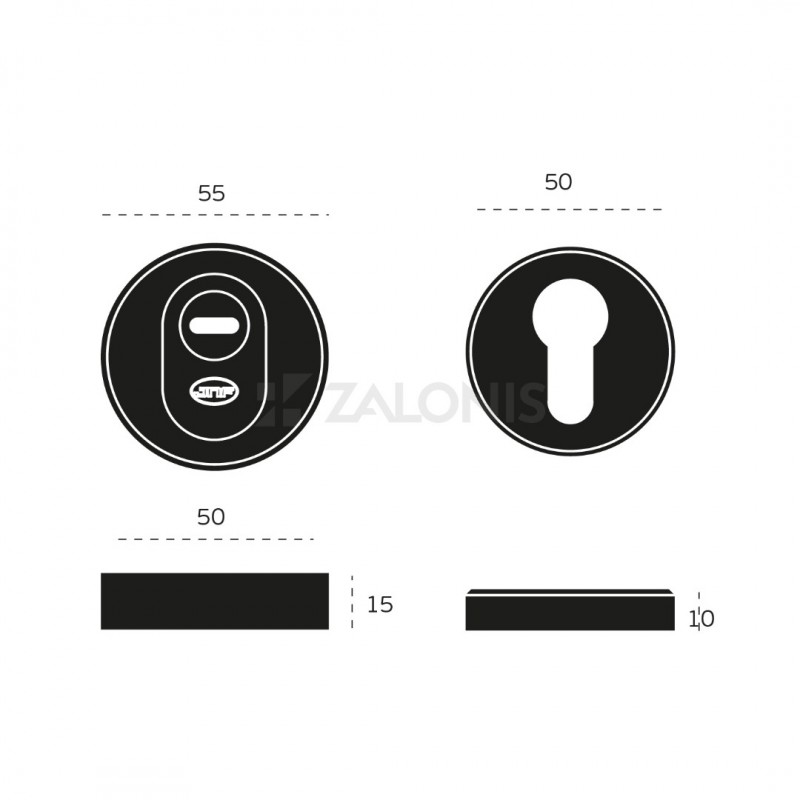 3 POINTS HIGH SECURITY LOCK 60/85 / KIT WITH DEFENDER ROSETTE
