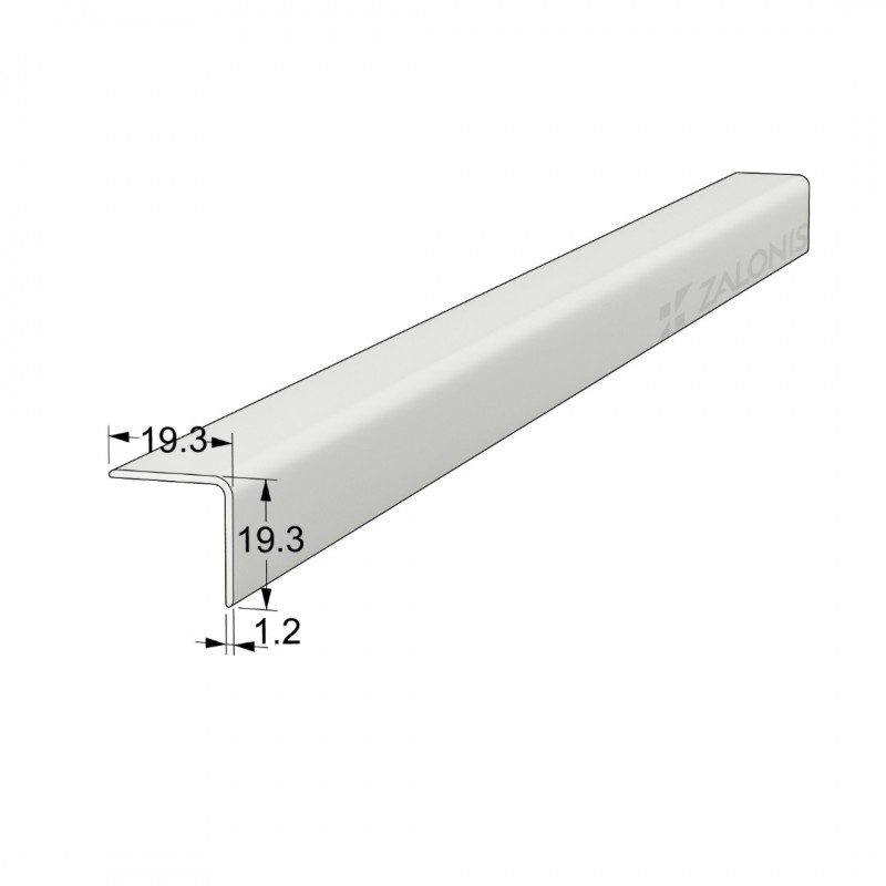 ΠΛΑΣΤΙΚΟ ΠΡΟΦΙΛ ΓΩΝΙΑ 20x20 mm - 280cm / ΛΕΥΚΟ 